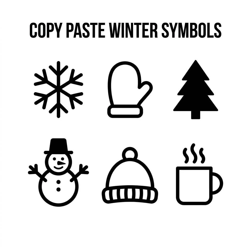Copy Paste Winter Symbols