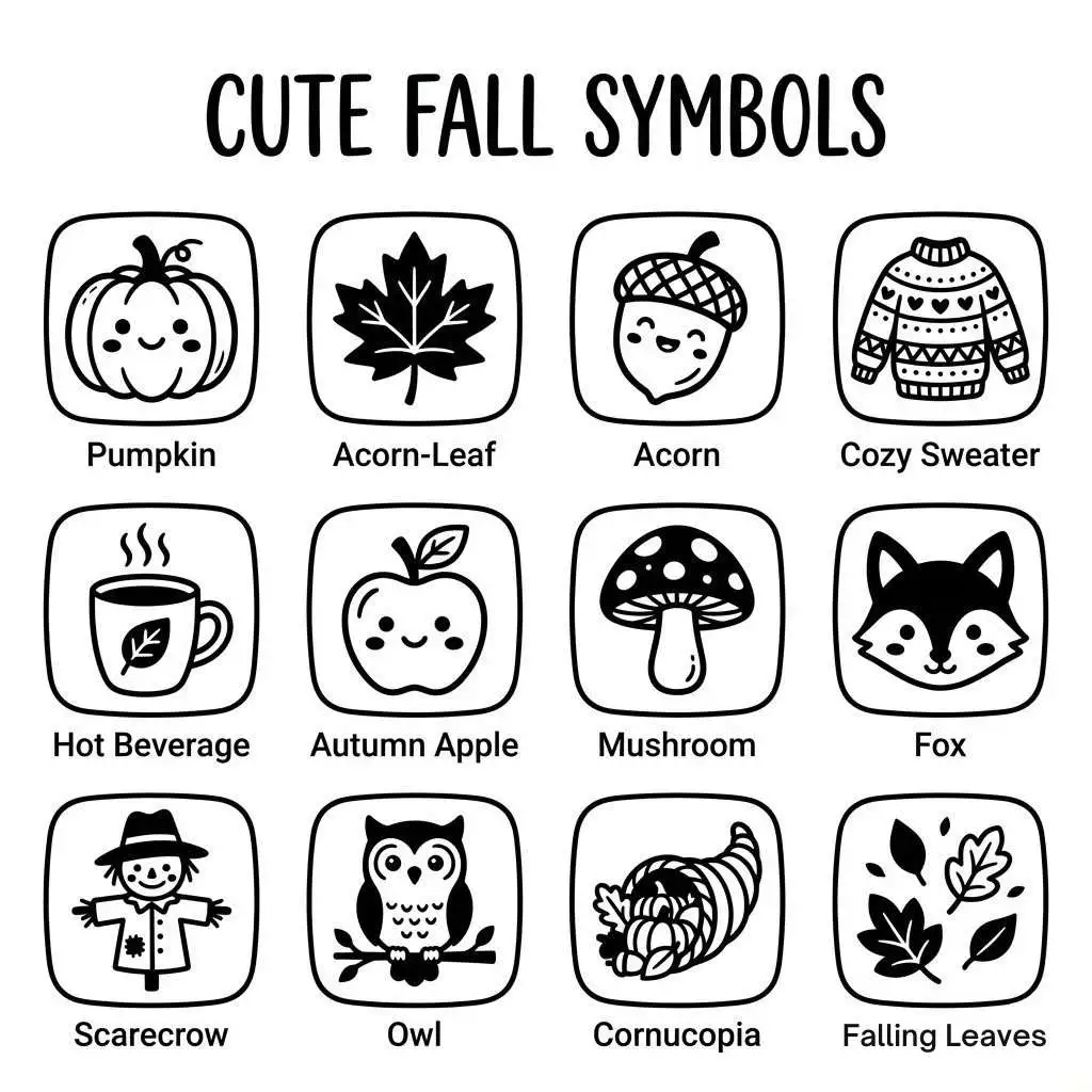 Cute Fall Symbols
