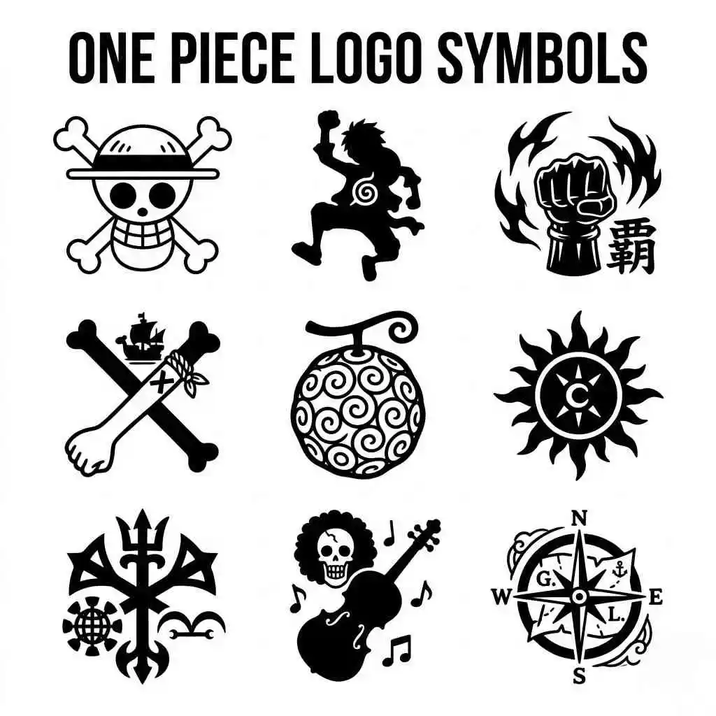 One Piece Logo Symbols