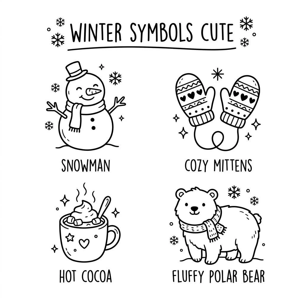 Winter Symbols Cute