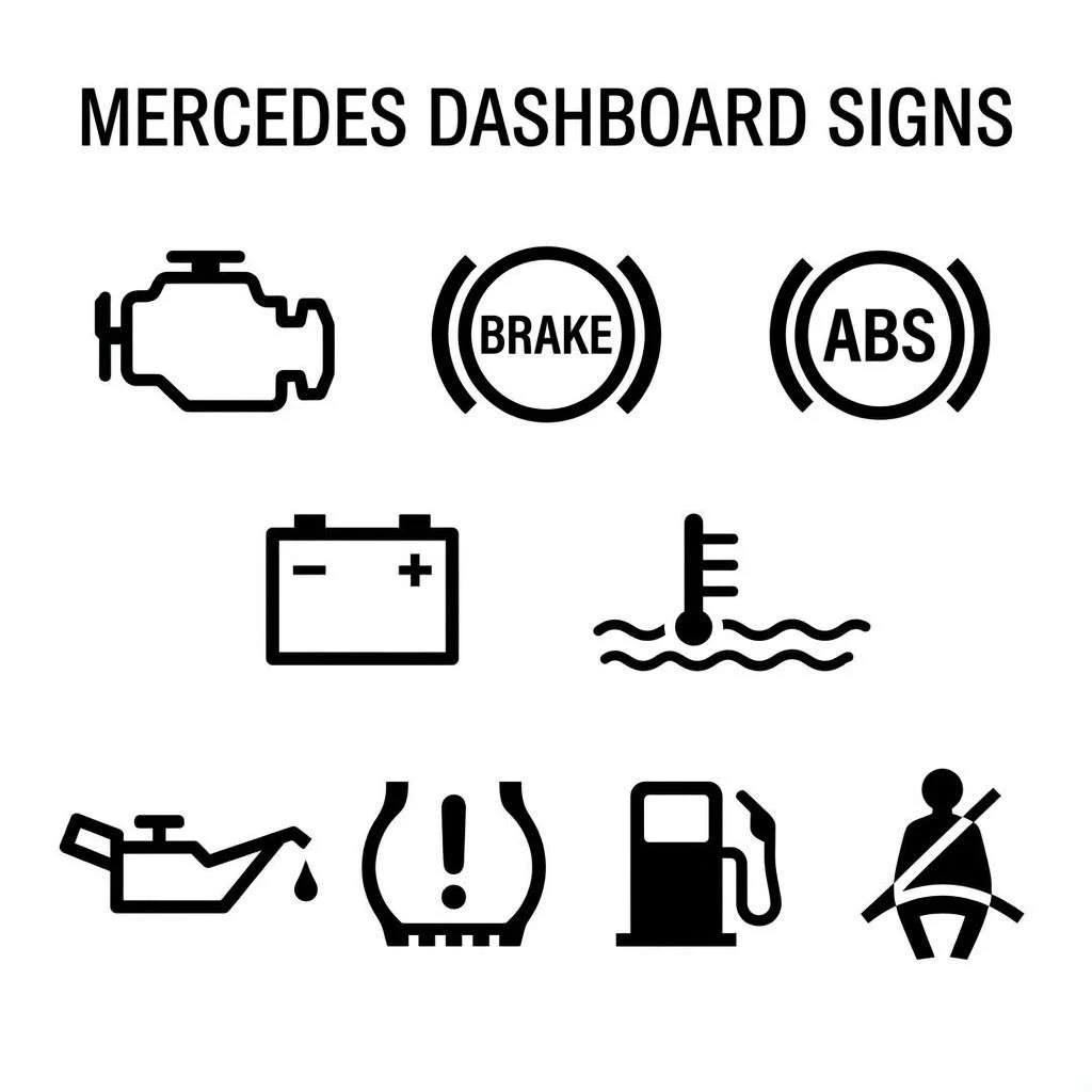 Mercedes Dashboard Signs