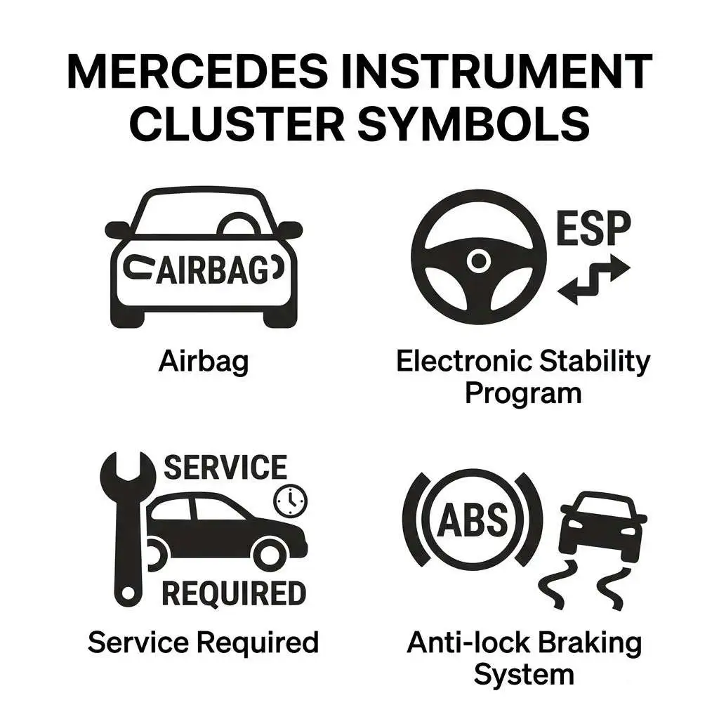 Mercedes Instrument Cluster Symbols