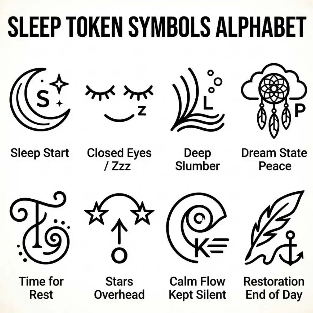 Sleep Token Symbols Alphabet