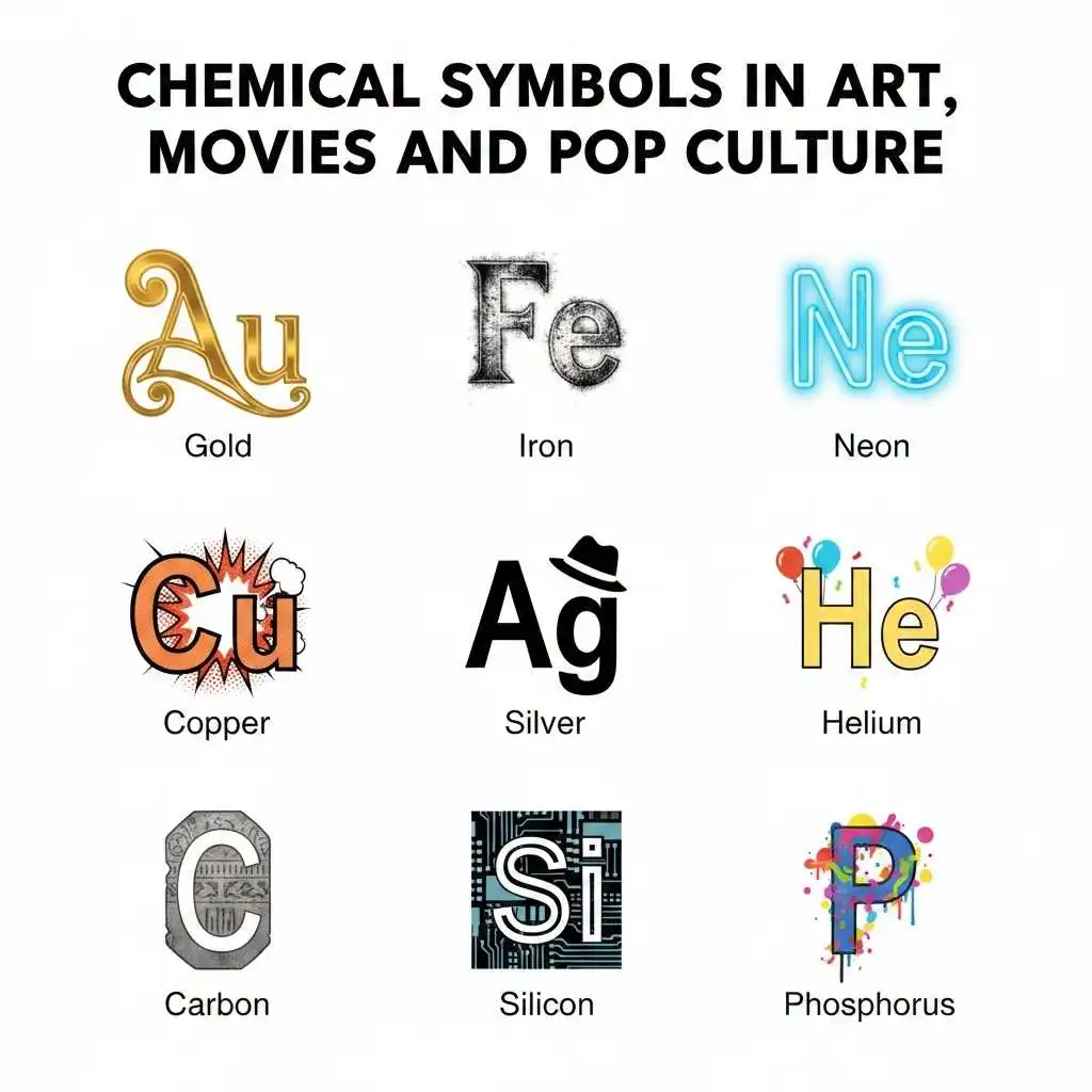 Chemical Symbols in Art, Movies and Pop Culture