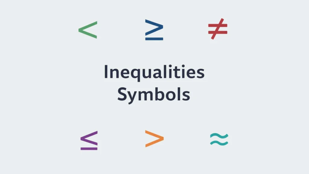 Inequalities Symbols