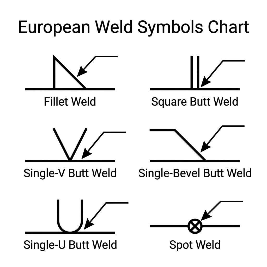 European Weld Symbols Chart