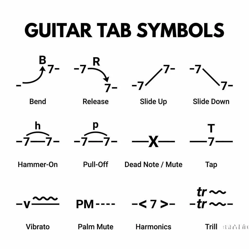 Guitar Tab Symbols