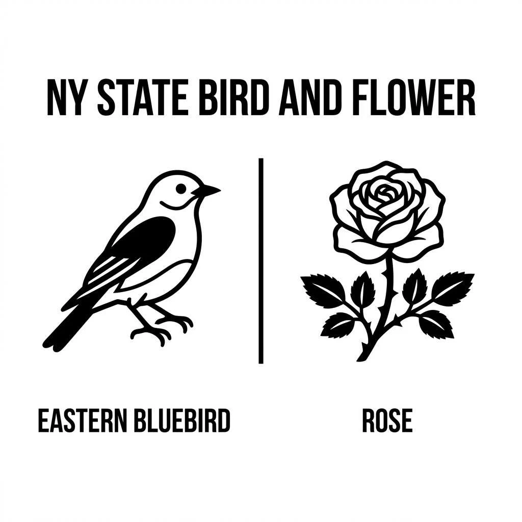 Ny State Bird And Flower