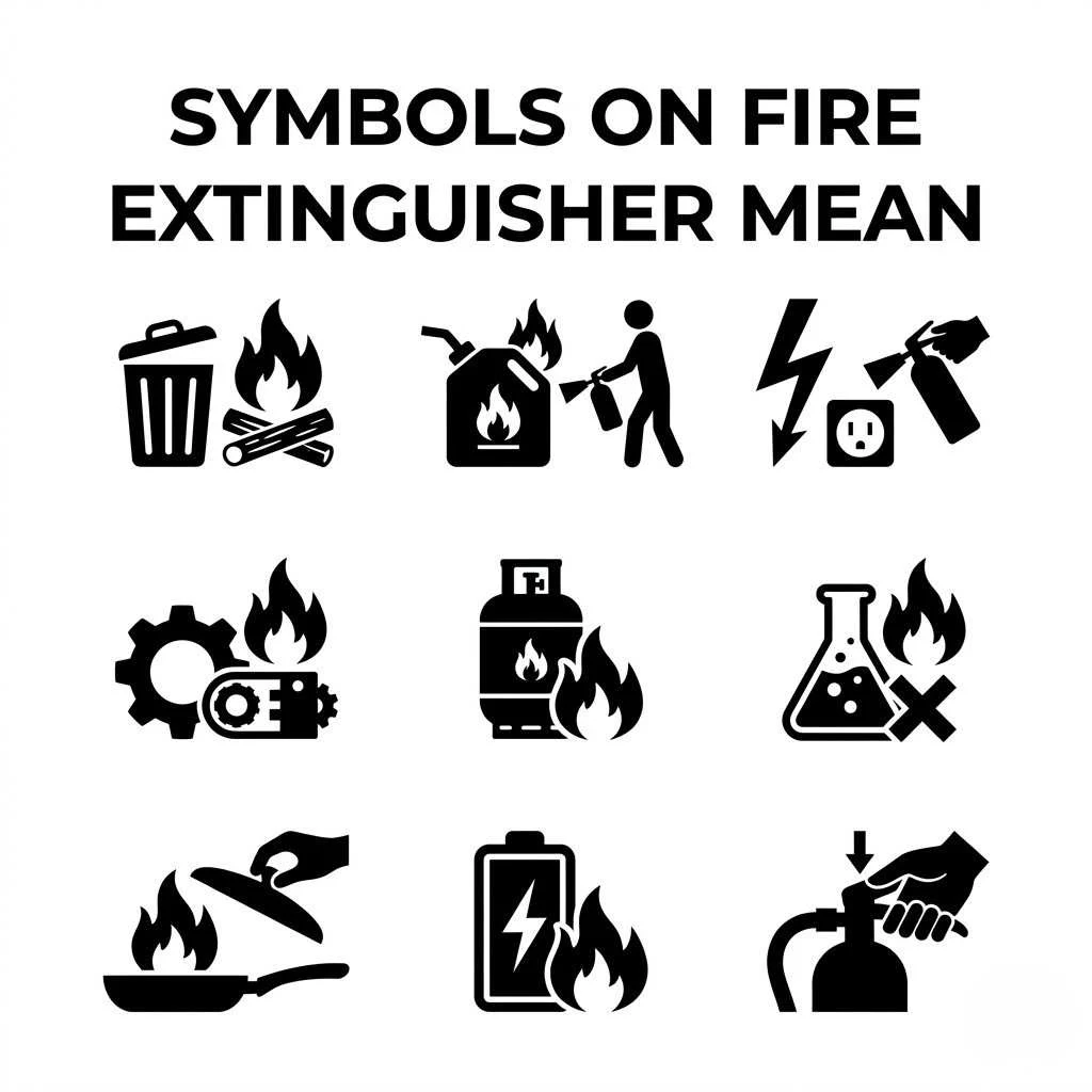 Symbols On Fire Extinguisher Mean