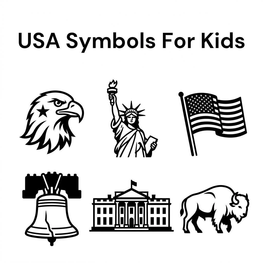USA Symbols For Kids