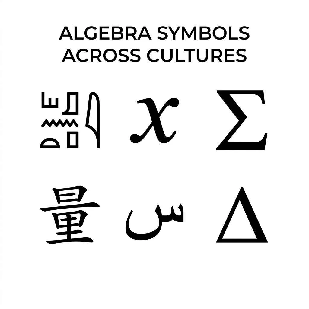 Algebra Symbols Across Cultures