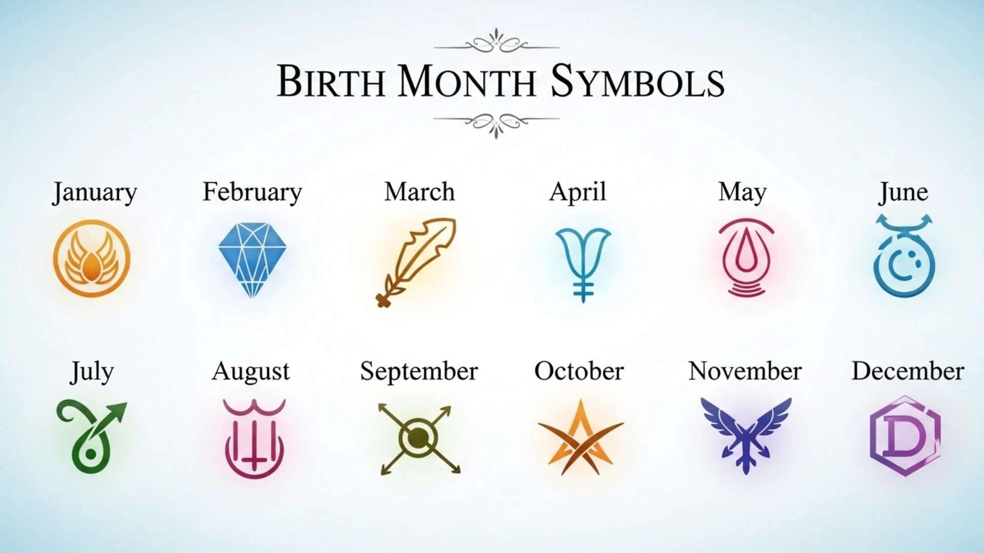 Birth Month Symbols