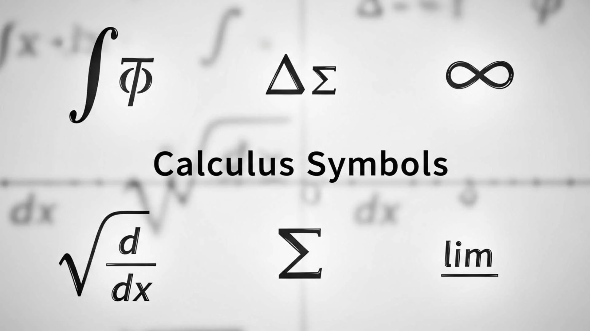 Calculus Symbols