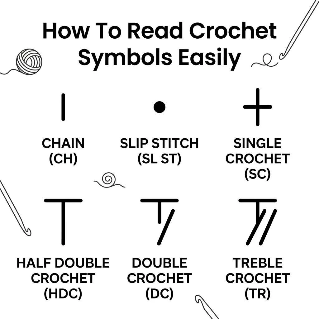 How To Read Crochet Symbols Easily