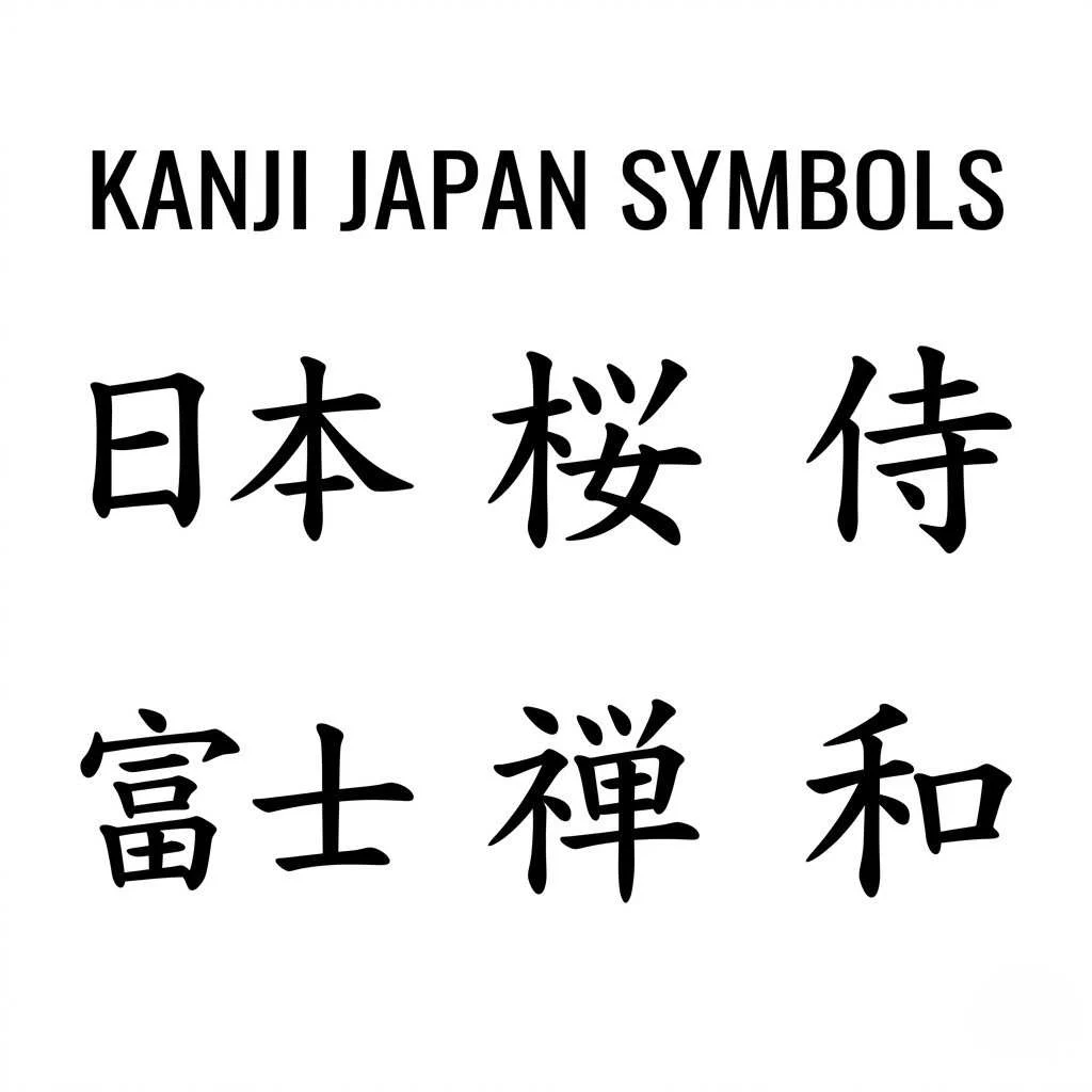 Kanji Japan Symbols