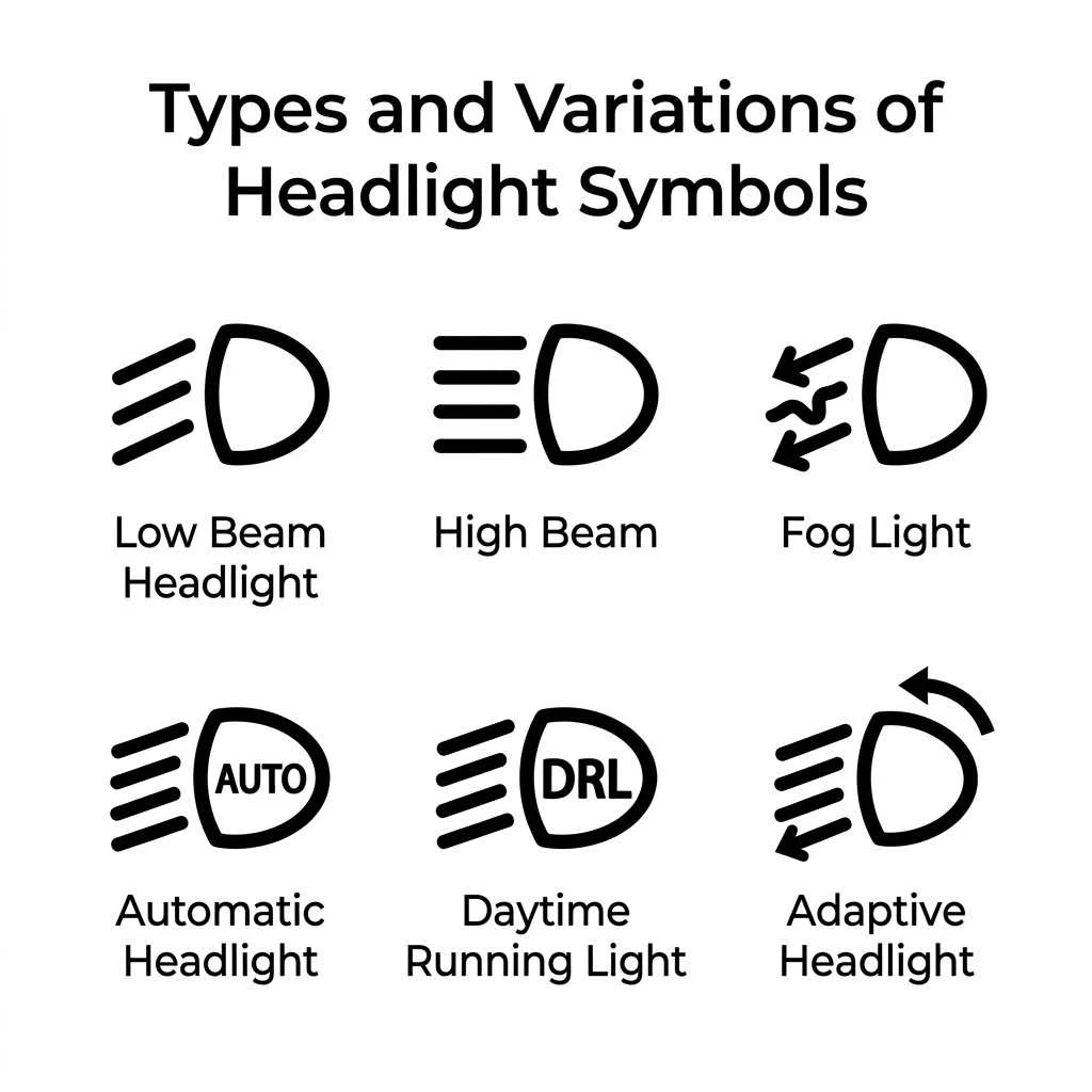 Types and Variations of Headlight Symbols