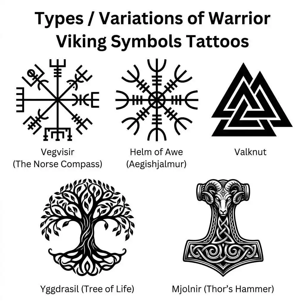 Types of Warrior Viking Symbols Tattoos