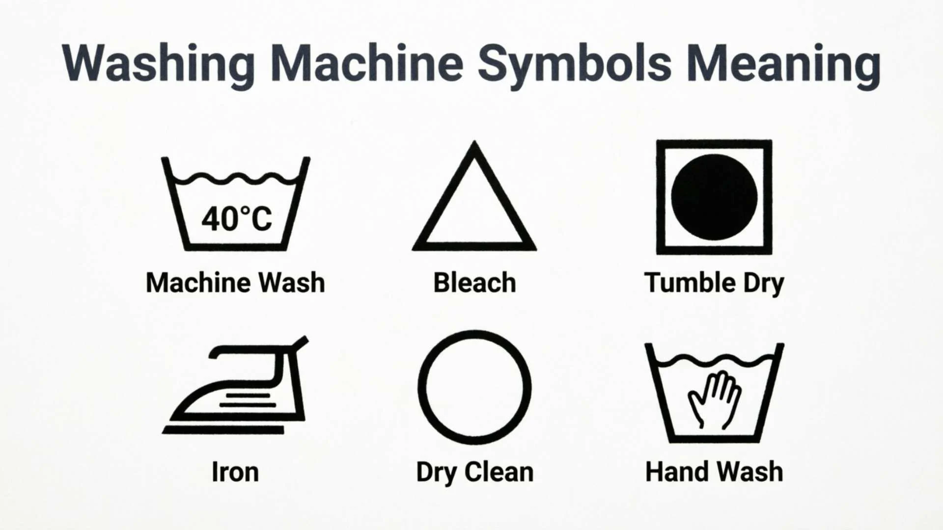 Washing Machine Symbols Meaning