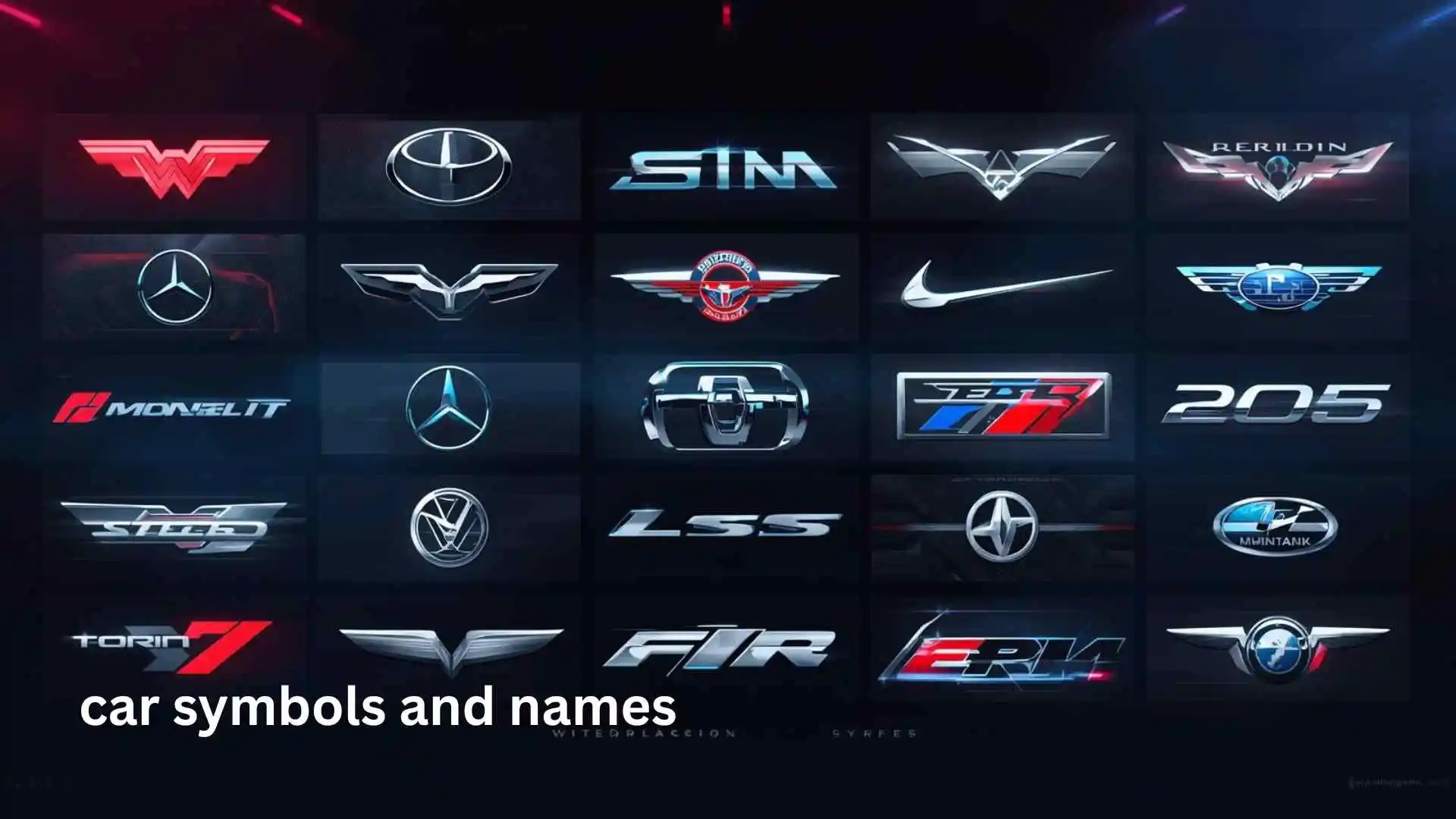 car symbols and names