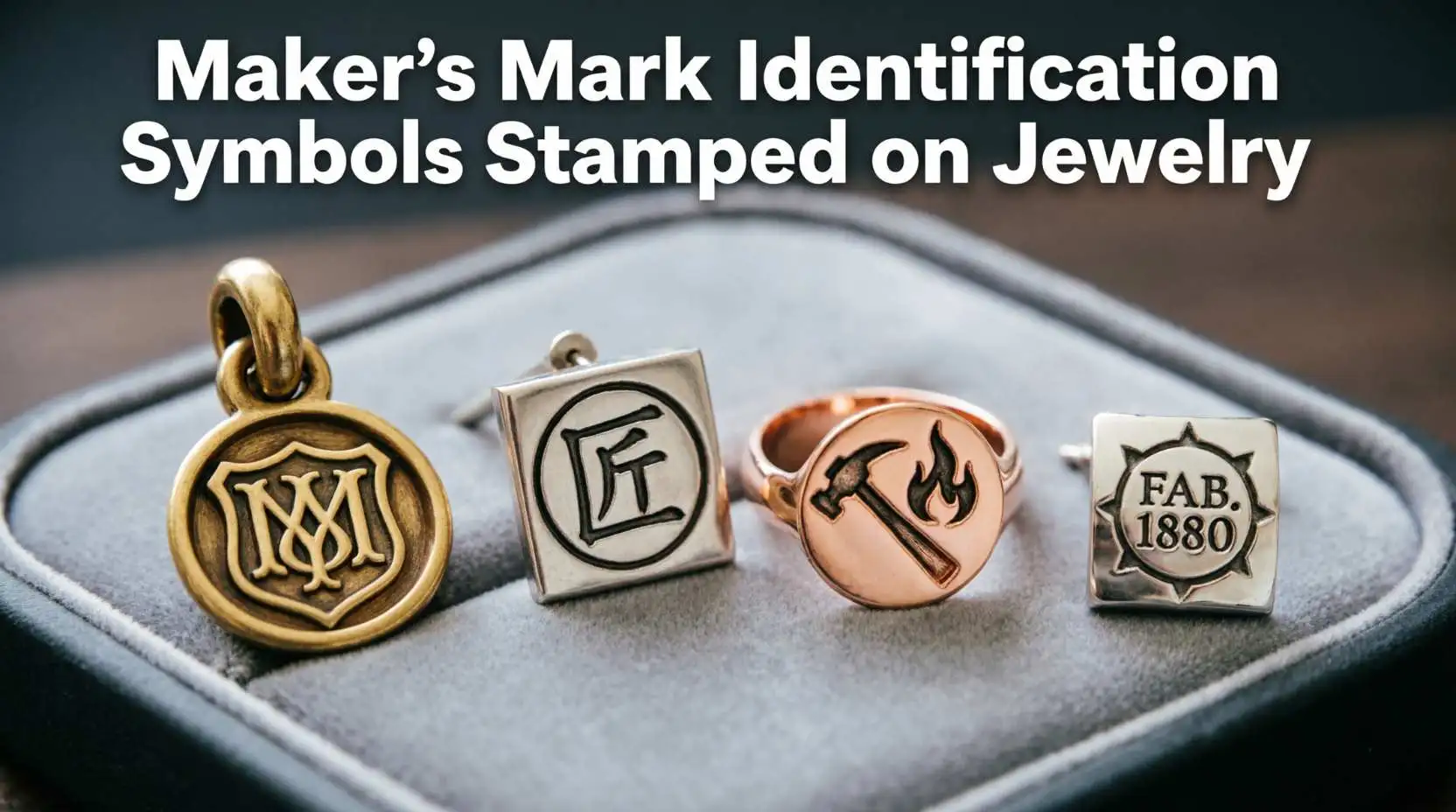 Maker’s Mark Identification Symbols Stamped on Jewelry